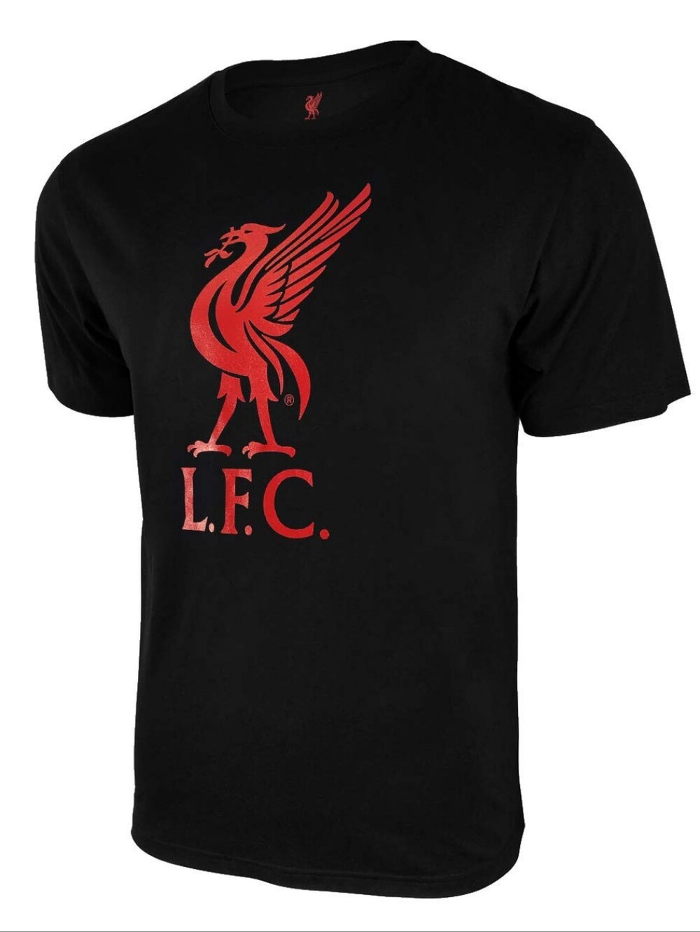 Liverpool Black T-Shirt with Red Crest - Official Club Design